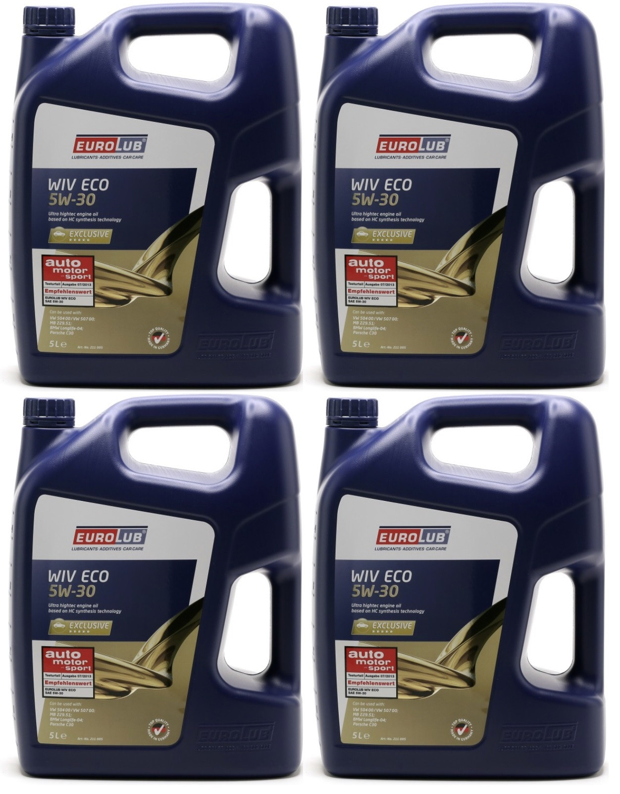 EUROLUB WIV ECO 5W-30 Motoröl 4 x 5 Liter = 20 Liter